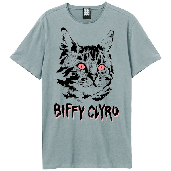 Amplified Unisex Vuxen Svart Katt Biffy Clyro T-Shirt XS Strange Strange Blue XS