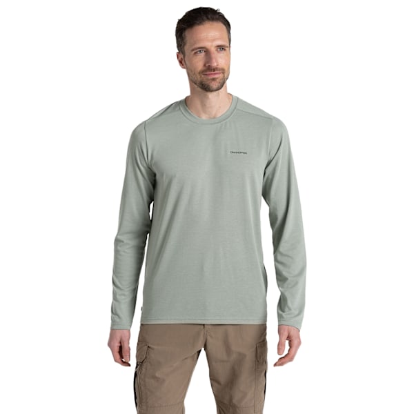 Craghoppers Abel Nosilife Långärmad T-shirt för män XL Lav G Lichen Green XL