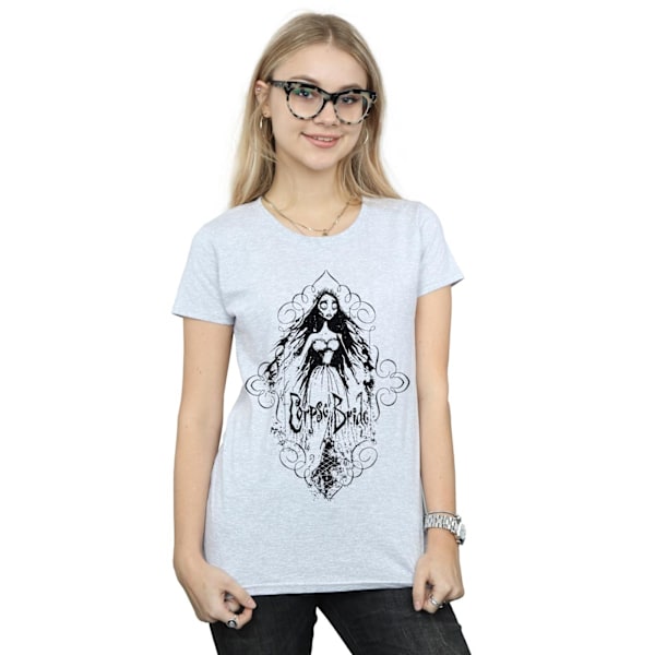 Corpse Bride Dam/Damer Skissad Brud Bomull T-shirt L Spor Sports Grey L