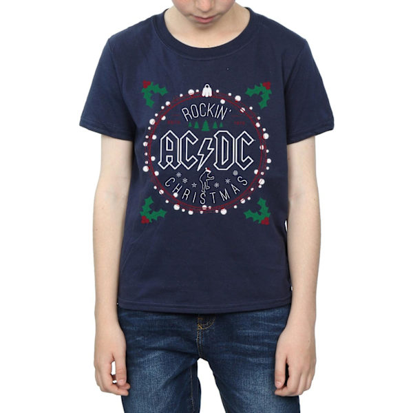 AC/DC Boys Jul Cirkel T-Shirt 7-8 År Marinblå Navy Blue 7-8 Years