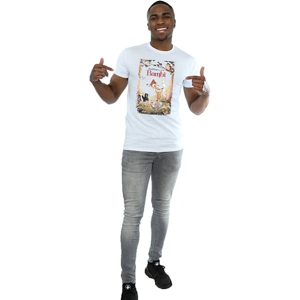 Bambi Herr Poster Bomull T-shirt 3XL Vit White 3XL