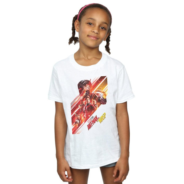 Marvel Studios Girls Ant-Man And The Wasp Poster Bomull T-shirt White 9-11 Years