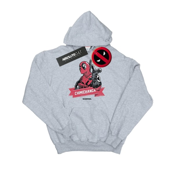 Marvel Dam/Kvinnor Deadpool Chimichanga Finger Hoodie M Sport Sports Grey M