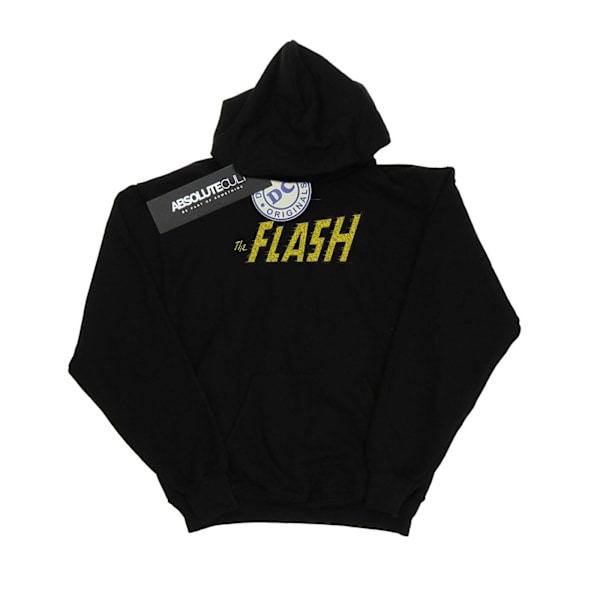 DC Comics Dam/Kvinnor Flash Crackle Logo Hoodie L Svart Black L