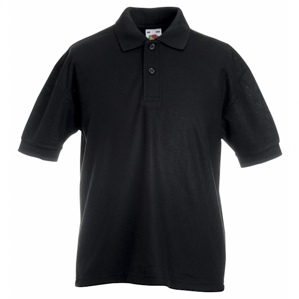 Fruit of the Loom Barn/Barn Pique Kortärmad Poloskjorta Black 5-6