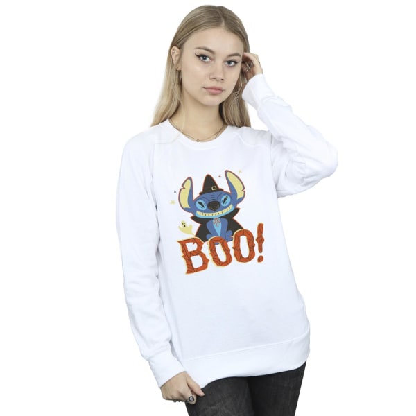 Disney Lilo för kvinnor/damer & Stitch Boo! Tröja XXL Vit White XXL