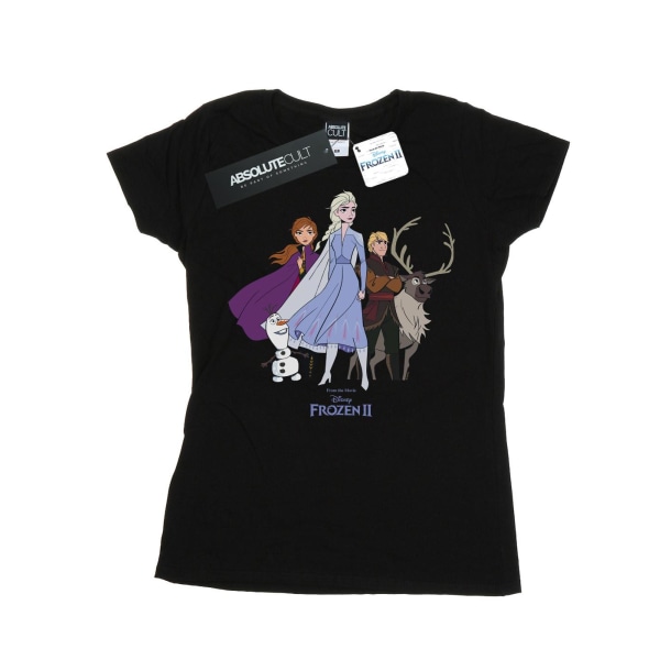 Disney Dam/Dam Frozen 2 Group T-shirt bomull XL Svart Black XL