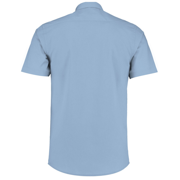 Kustom Kit Herr Poplin Kortärmad Skjorta 22in Ljusblå Light Blue 22in