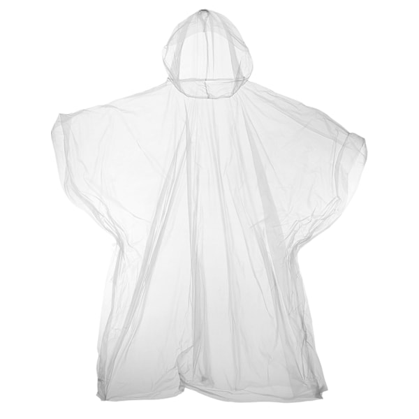 Barn Poncho i Plast med Huva, Återanvändbar, One Size, Transparent Clear One Size