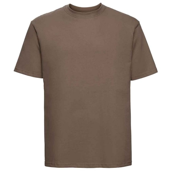 Russell herr T-shirt i ringspunnen bomull, klassisk modell, L, mocca Mocha L