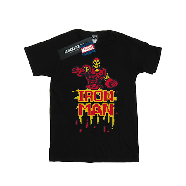 Marvel Girls Iron Man Pixelated Bomull T-shirt 7-8 år Svart Black 7-8 Years