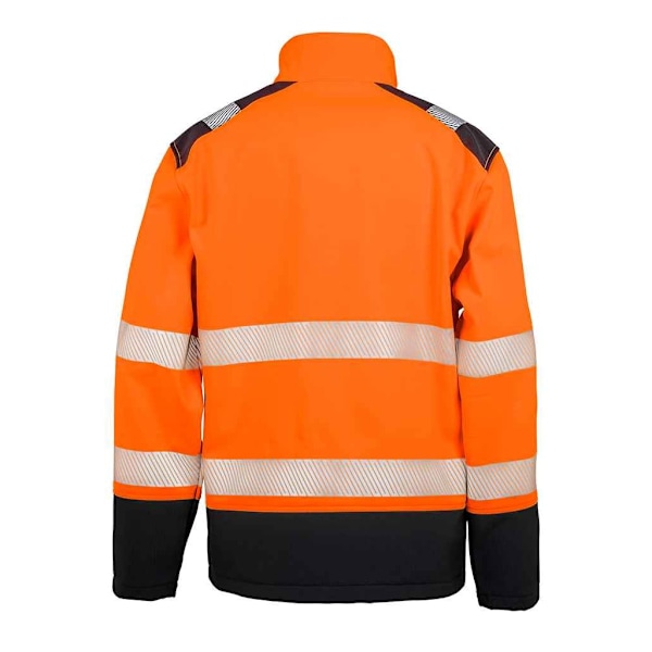 SAFE-GUARD by Result Herr Ripstop Säkerhet Mjuk Skaljacka S Fl Fluorescent Orange/Black S