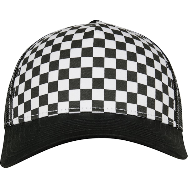 Flexfit by Yupoong Checkerboard Retro Trucker Cap One Size Blac Black/White One Size