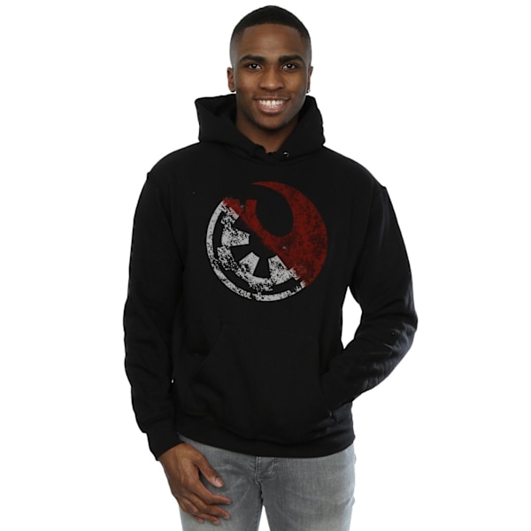 Star Wars Rogue One Rusty Emblems Hoodie L Svart Black L