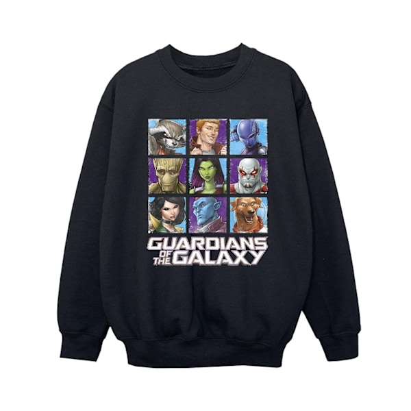 Guardians Of The Galaxy Pojkar Karaktär Rutor Sweatshirt 12-13 Black 12-13 Years