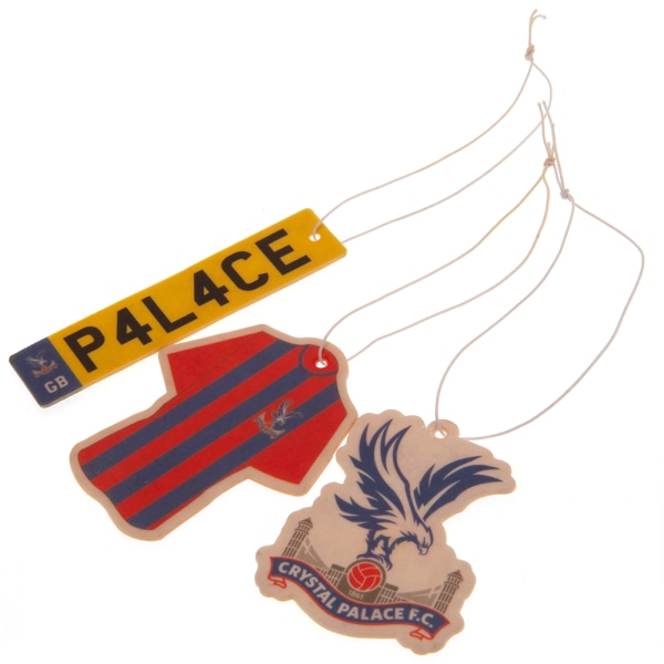 Crystal Palace FC luftfräschare (paket med 3) One Size Vit/Röd/ White/Red/Yellow One Size