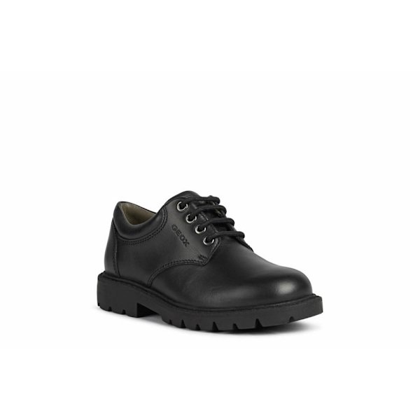 Geox Shaylax Läderskolskor 13 UK Barn Svart Black 13 UK Child