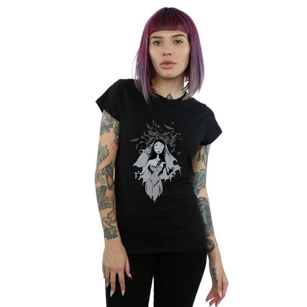 Corpse Bride Dam/Dam Kråkslöja Bomulls T-shirt S Svart Black S
