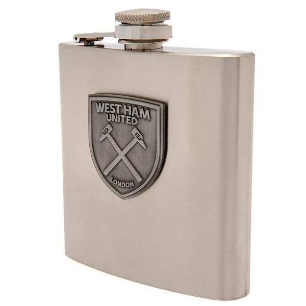 West Ham United FC Crest Rostfri Fickplunta One Size Ste Steel One Size