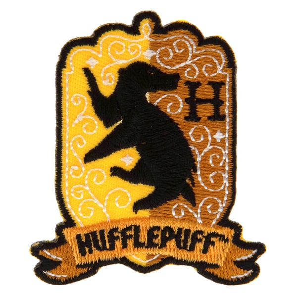 Harry Potter Hufflepuff Iron On Patch One Size Gul/Brun/Bla Yellow/Brown/Black One Size