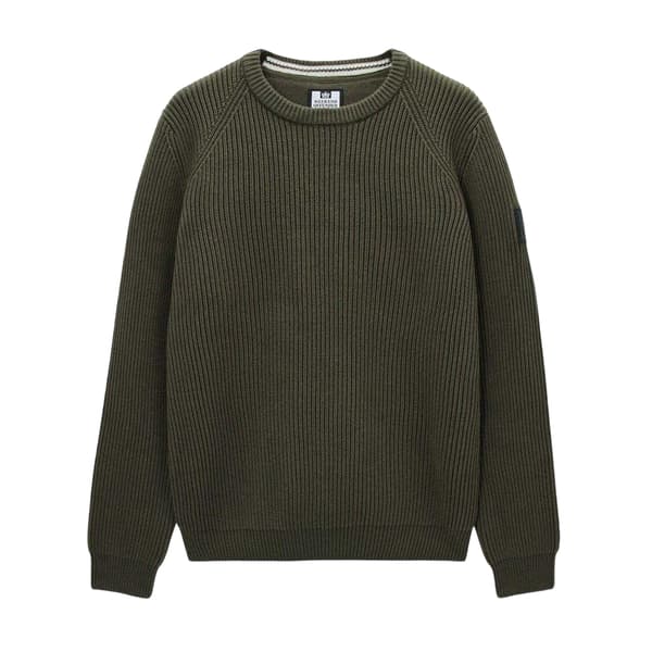 Weekend Offender Herr Morello Ribbstickad Tröja L Grön Green L