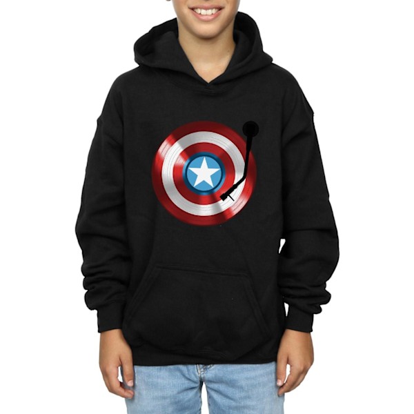 Marvel Boys Captain America Turntable Hoodie 5-6 år Svart Black 5-6 Years