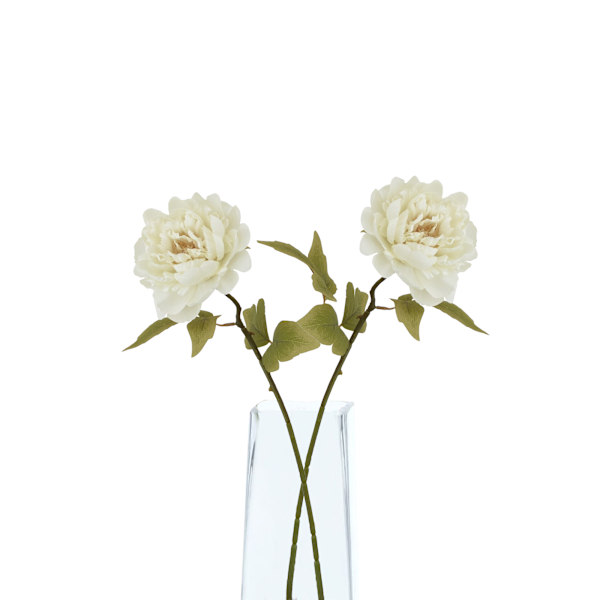 Hill Interiors The Natural Garden Collection Pion Konstgjord Blomma White 52cm