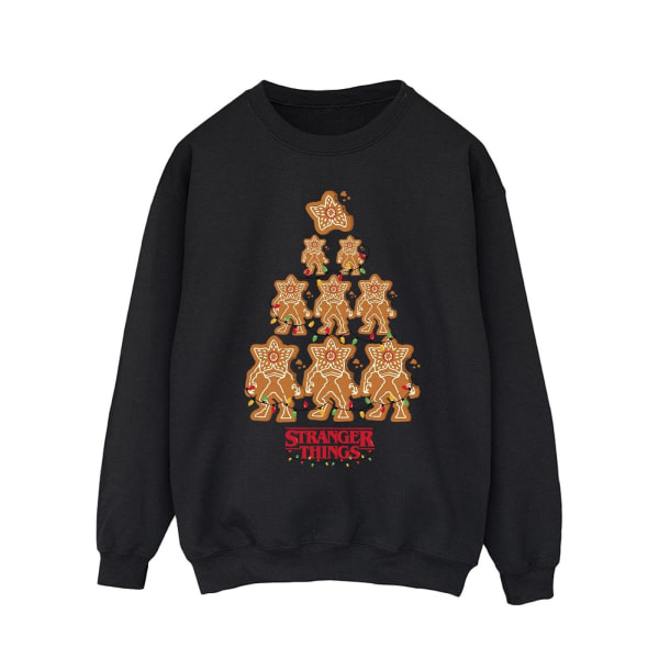 Netflix Män Stranger Things Gingerbread Sweatshirt 4XL Svart Black 4XL