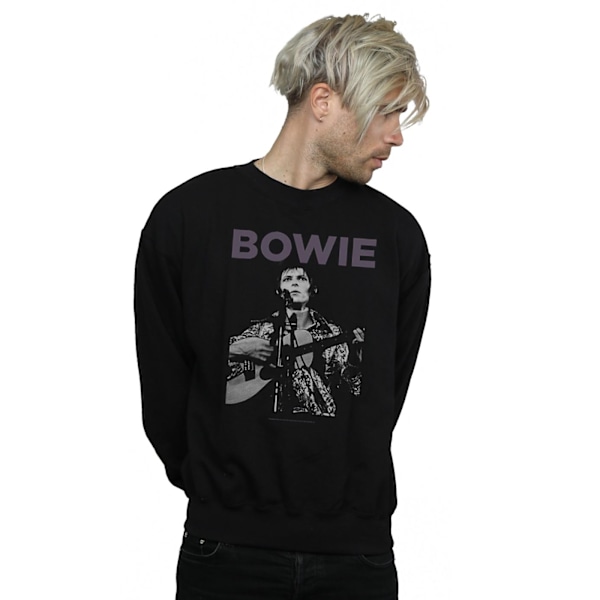 David Bowie Herr Rock Poster Sweatshirt XXL Svart Black XXL