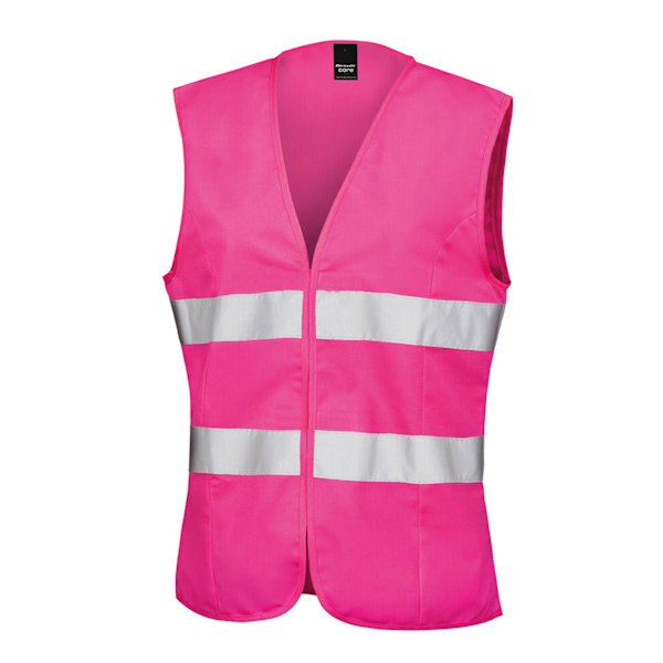 Result Core Dam/Kvinnor Ärmlös Hi Vis Väst S/10 Fluorescerande Fluorescent Pink S/10