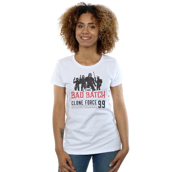 Star Wars Dam/Damer The Bad Batch Clone Force 99 Bomull T-S White L