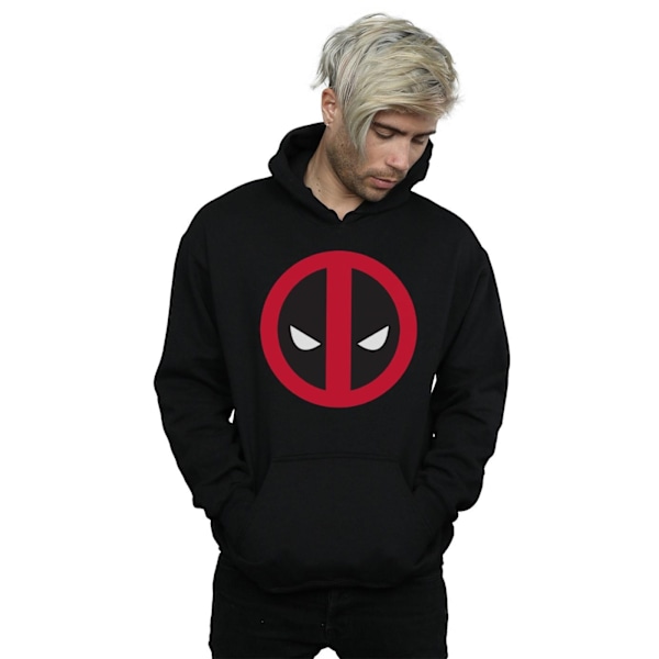 Marvel Herr Deadpool Stor Ren Logotyp Hoodie S Svart Black S