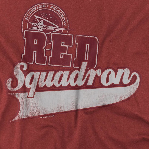 Star Trek Herr Röd Skvadron Sport T-Shirt L Cardinal Cardinal L