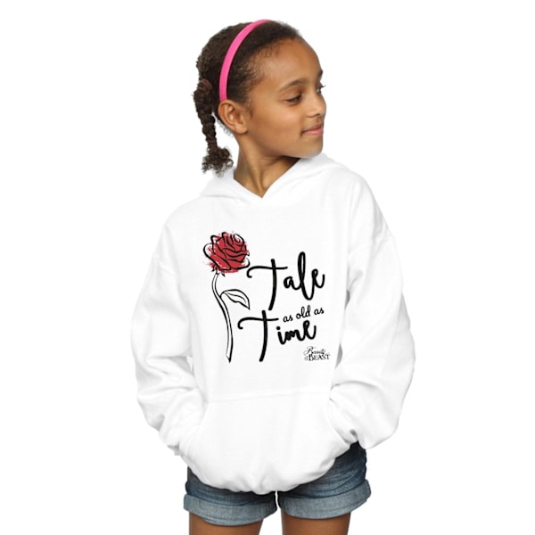 Disney Girls Tale As Old As Time Rose Hoodie 5-6 år Vit White 5-6 Years