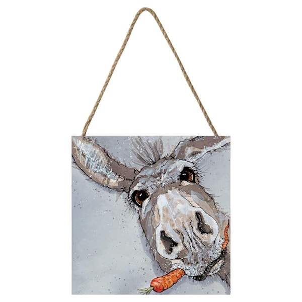 Bev Davies Crunchy Donkey Träskylt En Storlek Grå/Brun Grey/Brown One Size