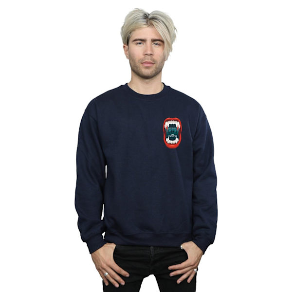 The Lost Boys Mens Teeth Pocket Sweatshirt 4XL Marinblå Navy Blue 4XL