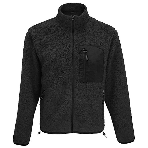 SOLS Unisex Vuxen Fury Sherpa Fleece Jacka L Carbon/Grå/Svart Carbon/Grey/Black L