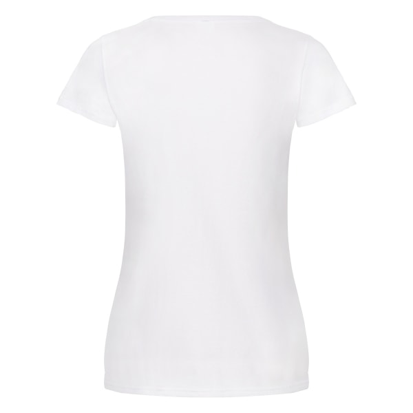 Fruit of the Loom Dam/Dam Original Plain Lady Fit T-shirt White 14 UK