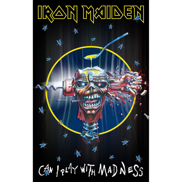 Iron Maiden Can I Play With Madness Textilaffisch One Size Bla Black/Blue/Yellow One Size