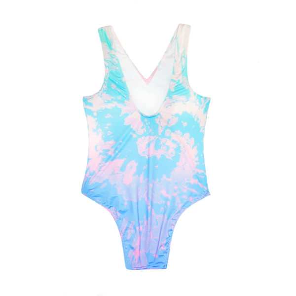 Hype Girls Pastel Tie Dye One Piece Swimsuit 7-8 År Multicol Multicoloured 7-8 Years