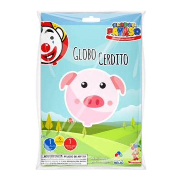 Globos Latex Piggy Ballong Set One Size Flerfärgad Multicoloured One Size