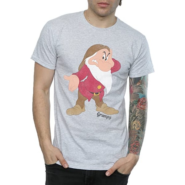 Snövit och de sju dvärgarna Herr Classic Grumpy Heather T-S Grey M