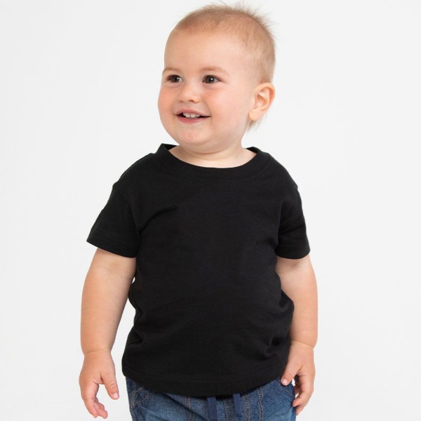 Larkwood Baby/Childrens Crew Neck T-Shirt / Schoolwear 24-36 Bl Black 24-36