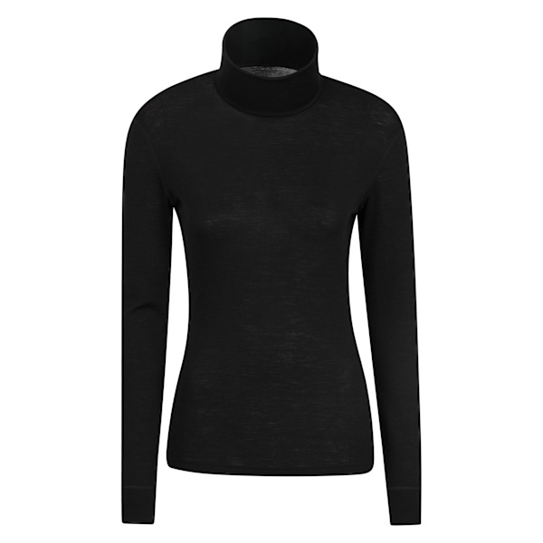 Mountain Warehouse Dam/Dam Merinoull Roll Neck Base Lay Black 24 UK