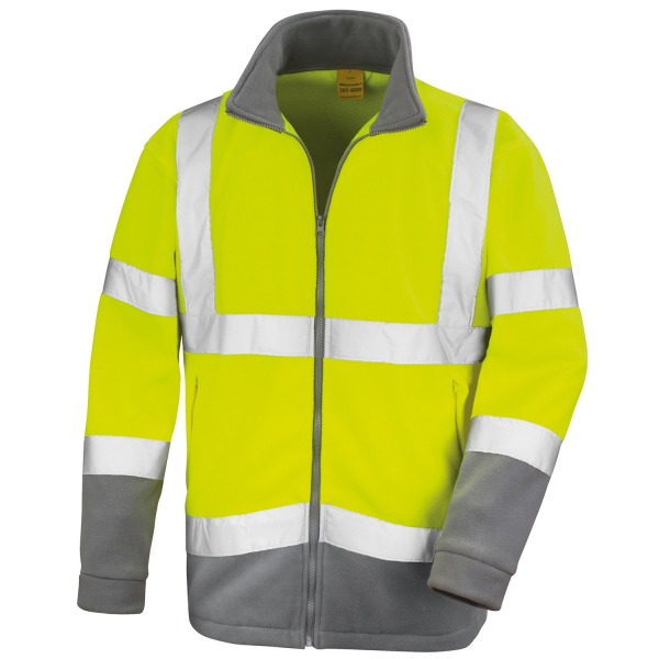 Resultat Unisex Adult Safeguard Microfleece Hi-Vis Jacket XL Fluo Fluorescent Yellow XL