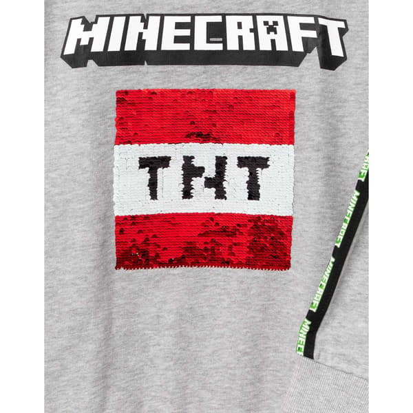 Minecraft Barn/Barn Sequin Flip Sweatshirt 13-14 År Grå Grey 13-14 Years