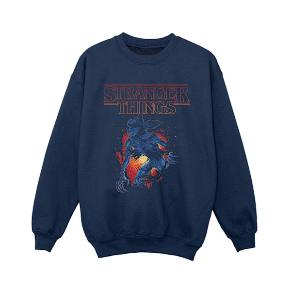 Netflix Boys Stranger Things Demo Cave Sweatshirt 12-13 år N Navy Blue 12-13 Years