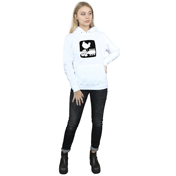 Woodstock Womens/Ladies Guitar Logo Hoodie L Vit White L