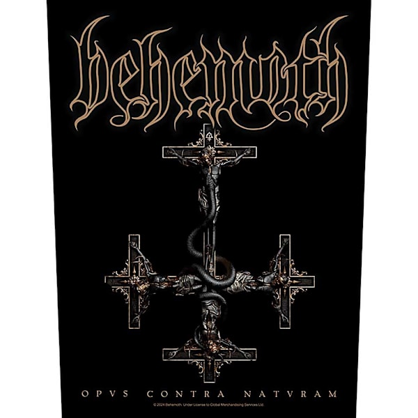 Behemoth Opvs Contra Natvram Patch One Size Svart/Guld Black/Gold One Size