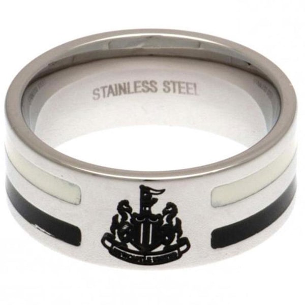 Newcastle United FC Färgstripad Ring Liten Silver/Svart/Vit Silver/Black/White Small